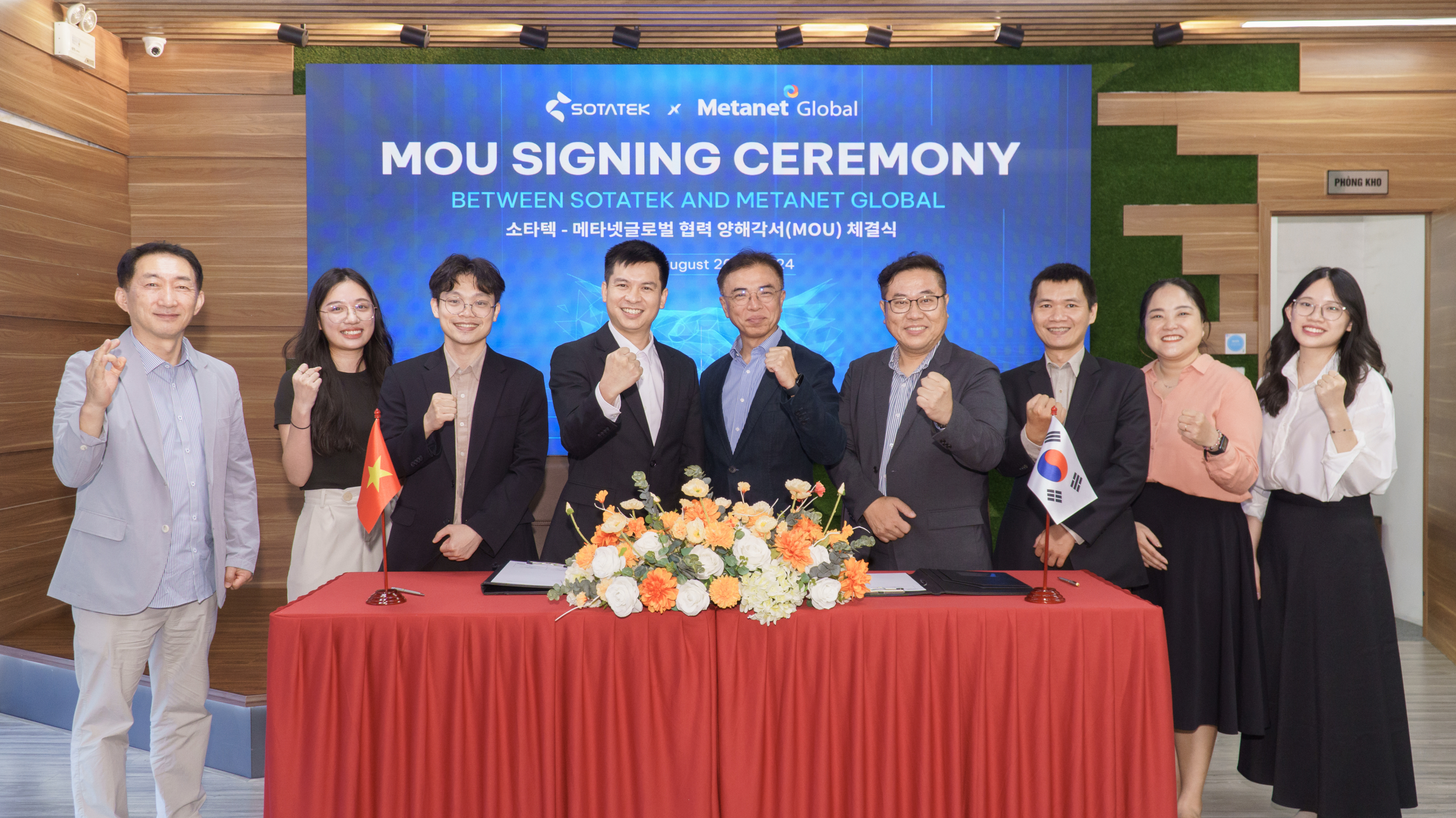 메타넷 글로벌(Metanet Global), 소타텍(SotaTek)과 협력 양해각서(MOU) 체결