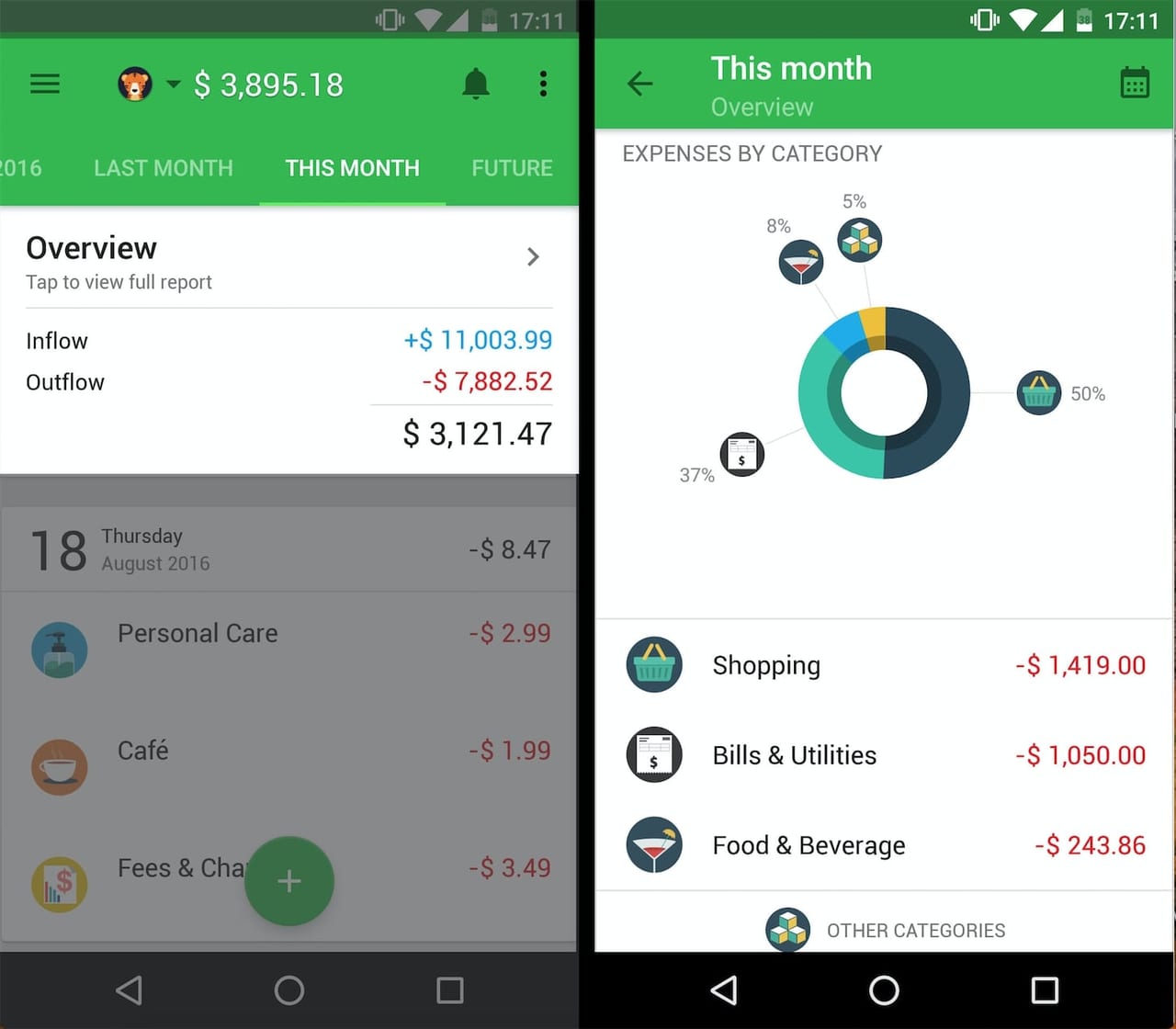 Money lover a fintech mobile app that has interactive data visualization