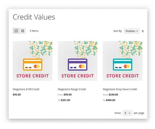 The store credit