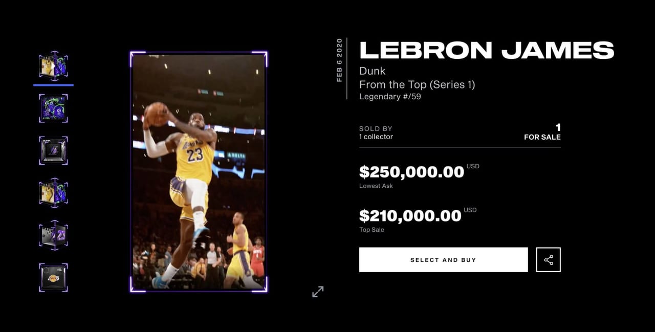 NBA Top Shot project is an example of integrated NFT solutions