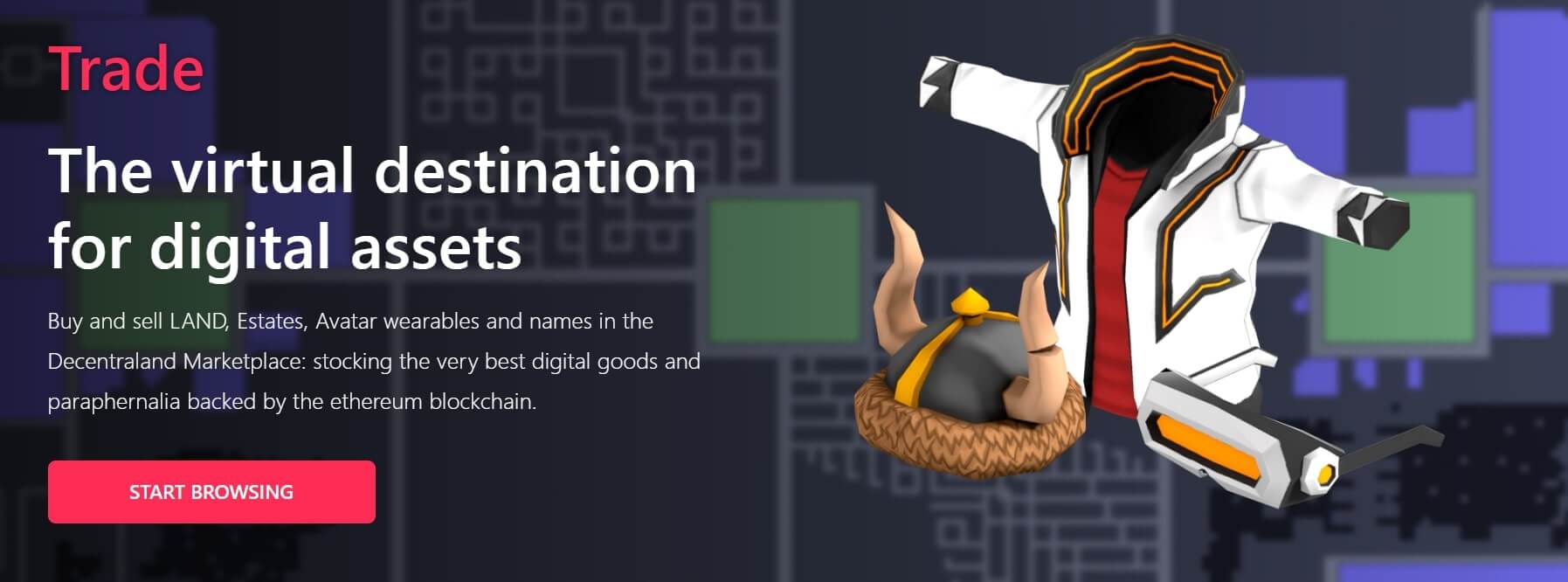 DECENTRALAND is an example of using virtual currency in the Metaverse