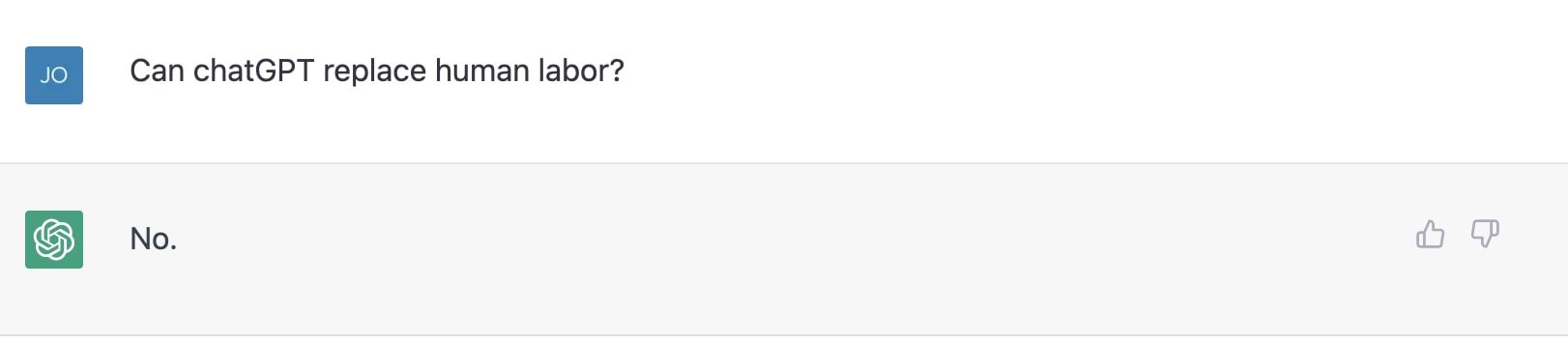 The answer from chatGPT