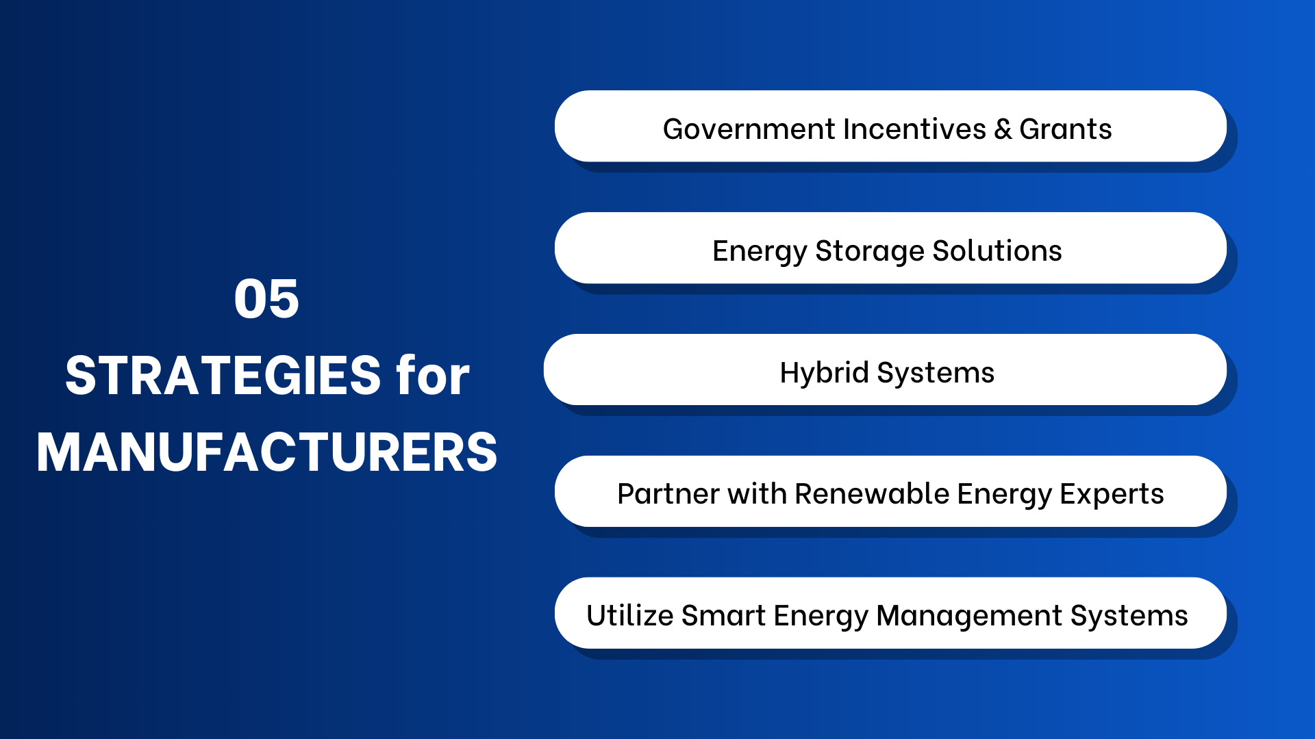 Strategies for Manufacturers