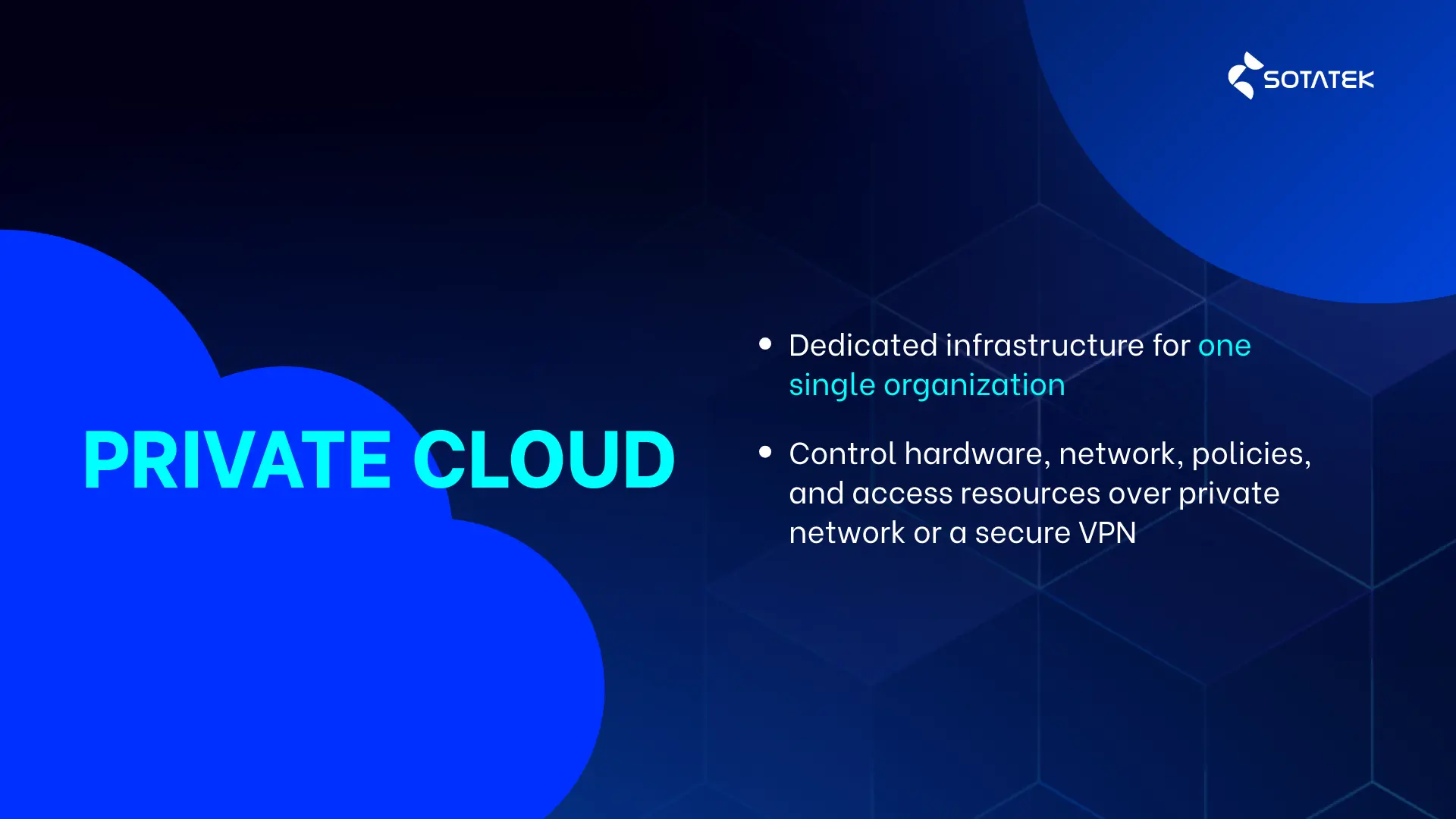 types of cloud computing private cloud