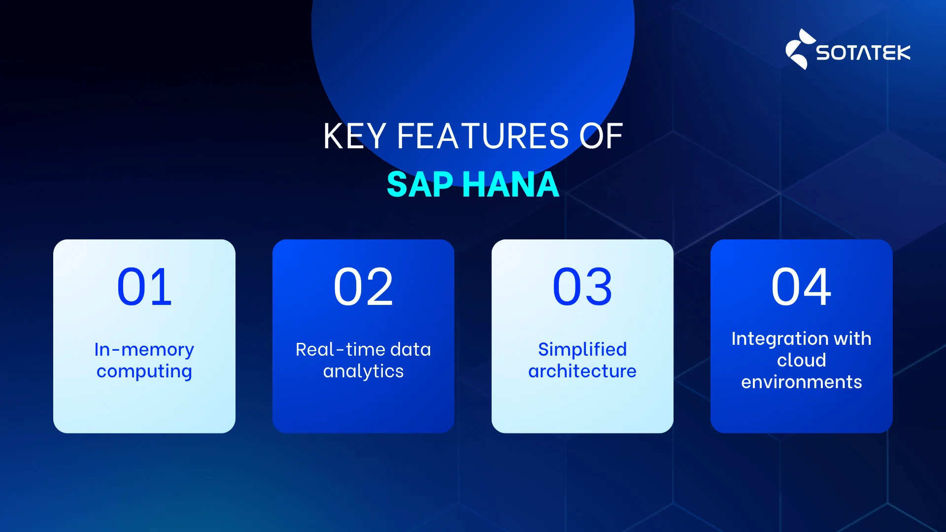 key featuers of sap hana