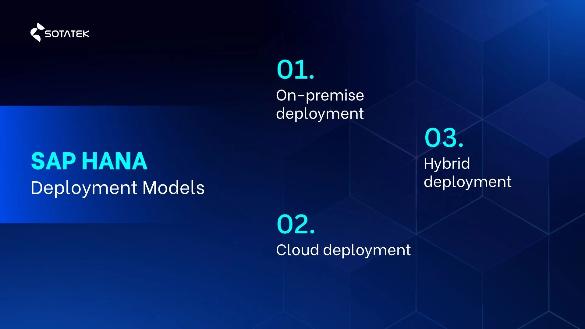 SAP HANA Deployment Models