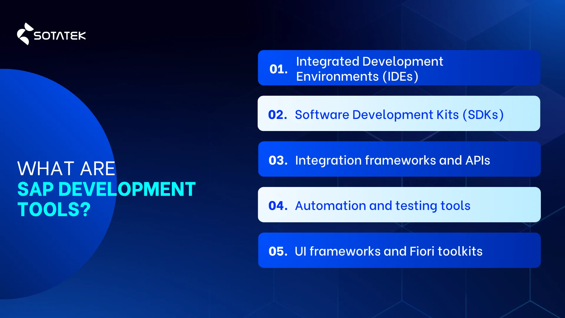 what are sap development tools