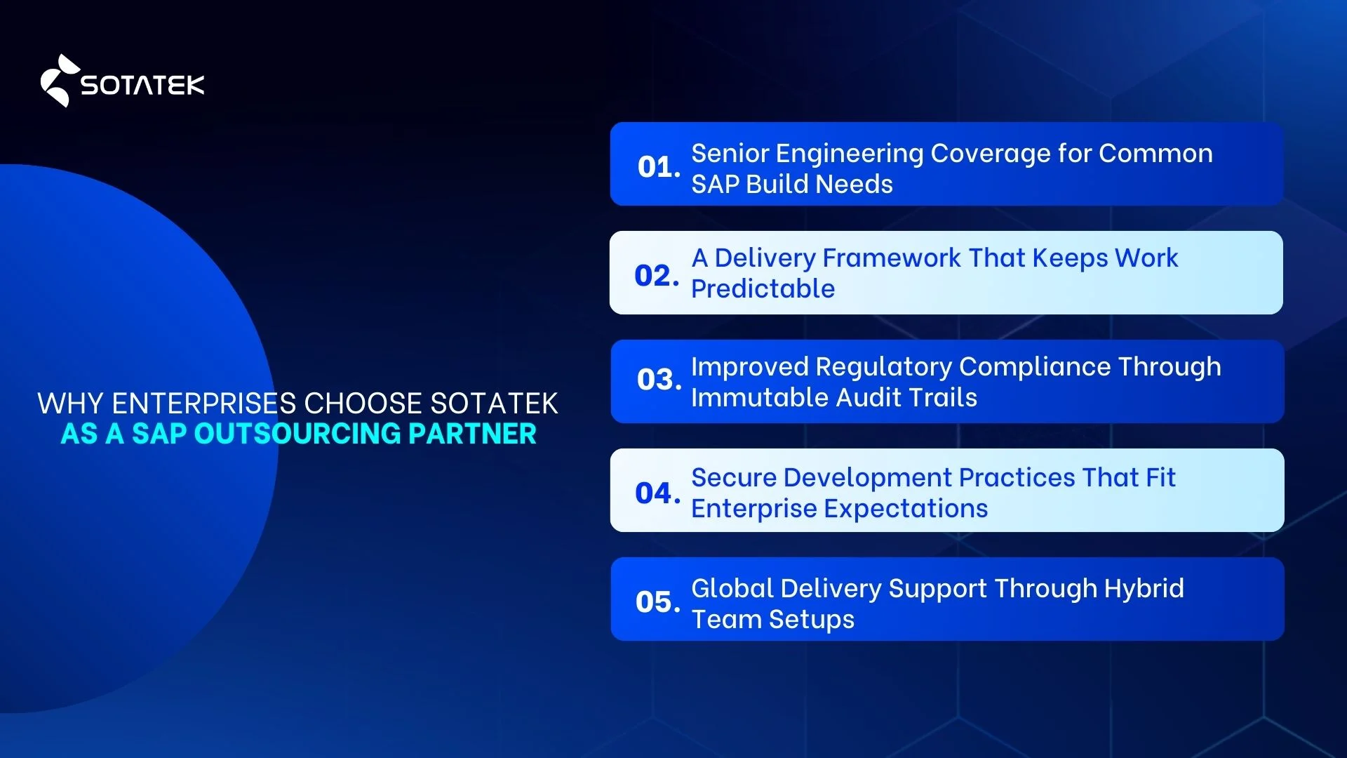 Why Enterprises Choose SotaTek as a SAP Outsourcing Partner